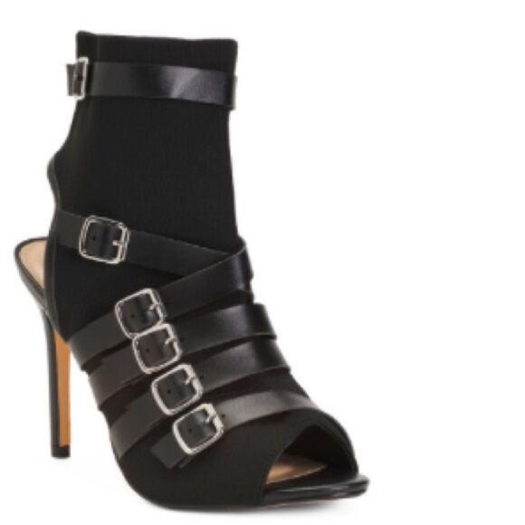 Nicole Miller High Heeled Peep Toe Boot - Picture 1 of 8